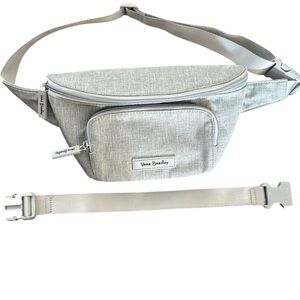 Vera Bradley Gray Belt Bag with Adjustable Strap